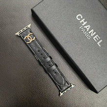 Load image into Gallery viewer, Luxury Gold Monogram 3D Embossed Leather Apple Watch Strap