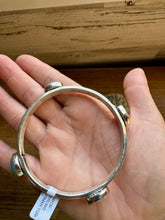 Load image into Gallery viewer, Sterling silver bangle Bracelet with kingman turquoise