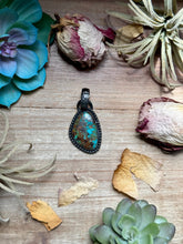 Load image into Gallery viewer, MJ Freeform Turquoise Pendant – Sterling Silver