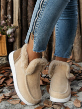 Load image into Gallery viewer, Furry Suede Round Toe Flat Sneakers