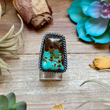 Load image into Gallery viewer, MJ Ring Trapezoid Turquoise Sterling Silver