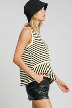 Load image into Gallery viewer, Umgee Round Neck Texture Striped Tank