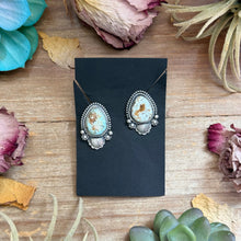 Load image into Gallery viewer, 30 - Sterling Silver Dry Creek Turquoise Stud Earrings, $125 (MSRP $335), Artist Shay Pfeiffer