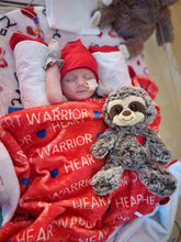 Load image into Gallery viewer, Heart Warrior Personalized Minky Blanket