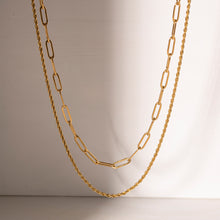 Load image into Gallery viewer, 18K Gold-Plated Double Layered Necklace