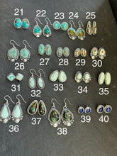 Load image into Gallery viewer, 27 - Sterling Silver Cripple Creek Turquoise Stud Earrings by Jason Ogg