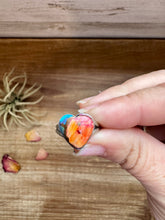 Load image into Gallery viewer, Heart Ring - Size 6 1/2 -Dahlia ring and sterling silver