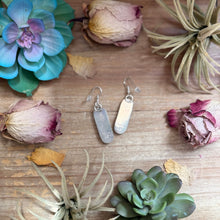Load image into Gallery viewer, Sterling Silver Purple Spiny Oyster Dangle Earrings – Handmade by Artist Jason Ogg