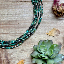Load image into Gallery viewer, Faceted African Turquoise Necklace – 19"  – 3mm