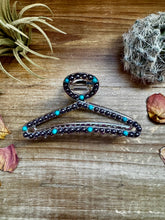 Load image into Gallery viewer, New Style - Turquoise/ faux pearl mix Hair Clips