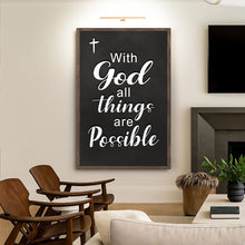 Load image into Gallery viewer, With God All Things Are Possible Faith Sign V