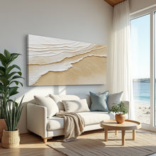 Load image into Gallery viewer, Neutral Ocean Waves Wall Art