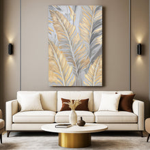 Load image into Gallery viewer, Luxury Gold and Silver Leaf Wall Art