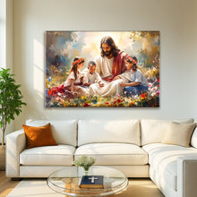 Load image into Gallery viewer, Jesus With Children Faith Wall Art IX