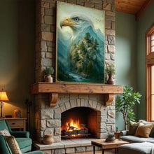 Load image into Gallery viewer, Eagle Over The Canyon Double Exposure Wall Art