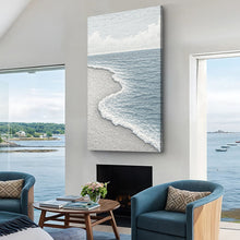 Load image into Gallery viewer, White Waves Abstract Wall Art