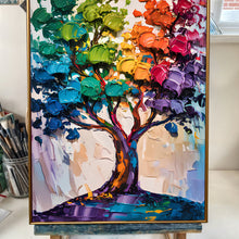 Load image into Gallery viewer, Rainbow Tree Abstract Wall Art