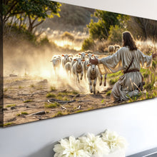 Load image into Gallery viewer, Jesus Protects The Lamb From Wolves Faith Wall Art VIII