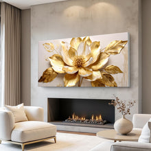 Load image into Gallery viewer, Golden Dandelion Minimalist Abstract Wall Art VIII