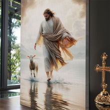 Load image into Gallery viewer, Jesus Protects The Lamb From Wolves Faith Wall Art XIII