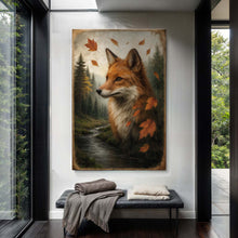 Load image into Gallery viewer, Autumn Fox Double Exposure Wall Art