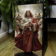 Load image into Gallery viewer, Jesus Protects The Lamb From Wolves Faith Wall Art VI