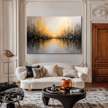 Load image into Gallery viewer, Golden Reflections Abstract Wall Art