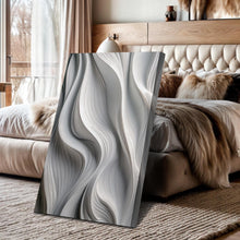 Load image into Gallery viewer, Modern Monochrome Waves Abstract Wall Art