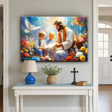 Load image into Gallery viewer, Jesus With Children Faith Wall Art IV