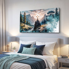 Load image into Gallery viewer, Cross On A Hill Faith Wall Art