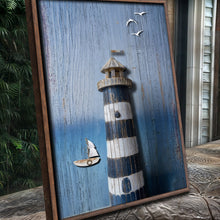 Load image into Gallery viewer, Wooden Lighthouse Coastal Wall Art III