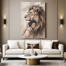 Load image into Gallery viewer, Lion And Girl Faith Wall Art