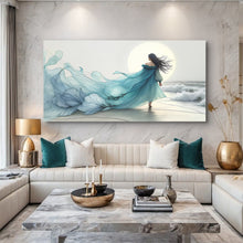 Load image into Gallery viewer, Swirling Winds by the Ocean Abstract Wall Art