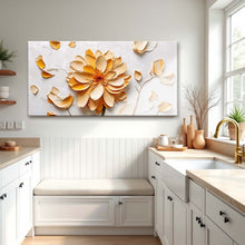 Load image into Gallery viewer, Golden Dandelion Minimalist Abstract Wall Art III