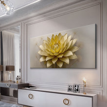 Load image into Gallery viewer, Golden Lotus Minimalist Abstract Wall Art III