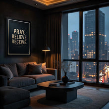 Load image into Gallery viewer, Matthew 21:22 - Pray Believe Receive Faith Sign III
