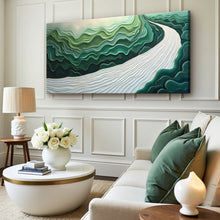 Load image into Gallery viewer, Green Rivers Abstract Wall Art III