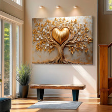 Load image into Gallery viewer, Golden Tree Heart Wall Art