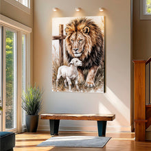 Load image into Gallery viewer, Lion And Sheep Faith Wall Art II