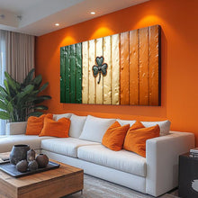 Load image into Gallery viewer, Irish Shamrock Glory Wooden Flag Wall Art II
