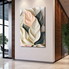Load image into Gallery viewer, Elegant 3D Pastel Leaf Wall Art