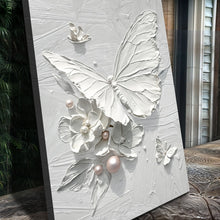Load image into Gallery viewer, White Butterfly Wall Art