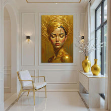 Load image into Gallery viewer, Woman's Golden Serenity Wall Art