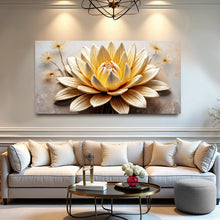 Load image into Gallery viewer, Golden Lotus Minimalist Abstract Wall Art II