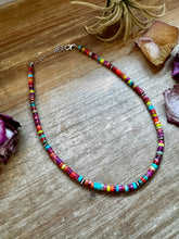 Load image into Gallery viewer, Magnesite Heishi Choker – Sterling Silver Pearls