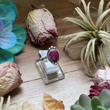 Load image into Gallery viewer, 143 - Sterling Silver Purple Spiny Oyster Medicine Man Eye Stamped Stacking Ring by Jason Ogg