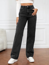 Load image into Gallery viewer, High Waist Straight Jeans