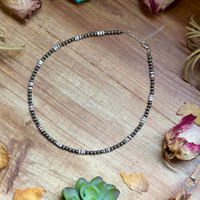 Load image into Gallery viewer, Wampum Shell &amp; Sterling Silver Necklace 4mm 16"