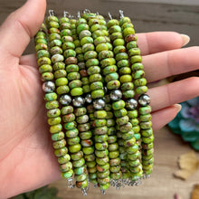 Load image into Gallery viewer, 16” Green Variscite Paperclip Necklace – Sterling Silver Accent
