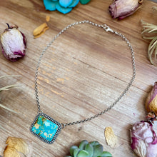 Load image into Gallery viewer, 105 - Sterling Silver Pilot Mountain Turquoise Bar Necklace by Jason Ogg